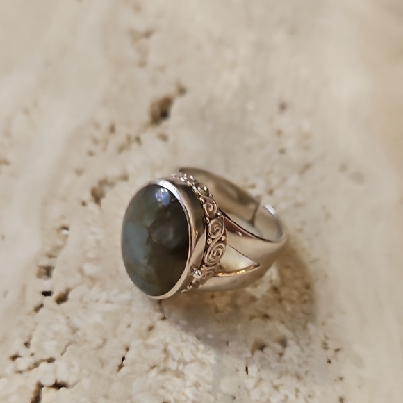 Sajen Sterling Silver Labradorite Ring Size 10 - Picture 11 of 11